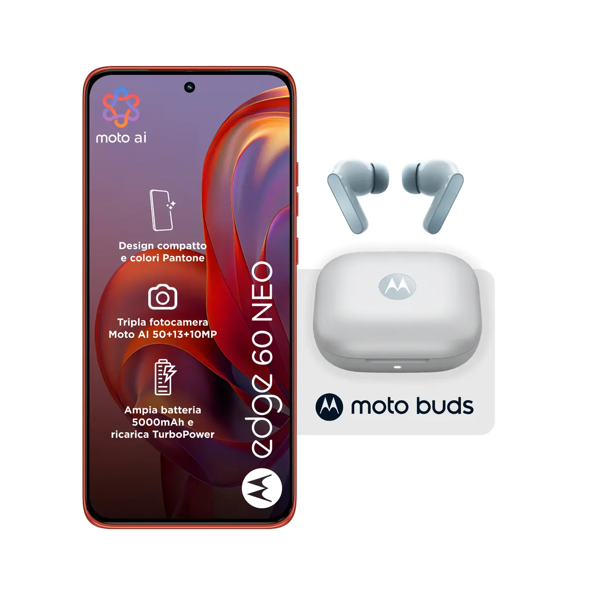 Смартфон Motorola Edge 60 Neo с наушниками Moto Buds Photo 3