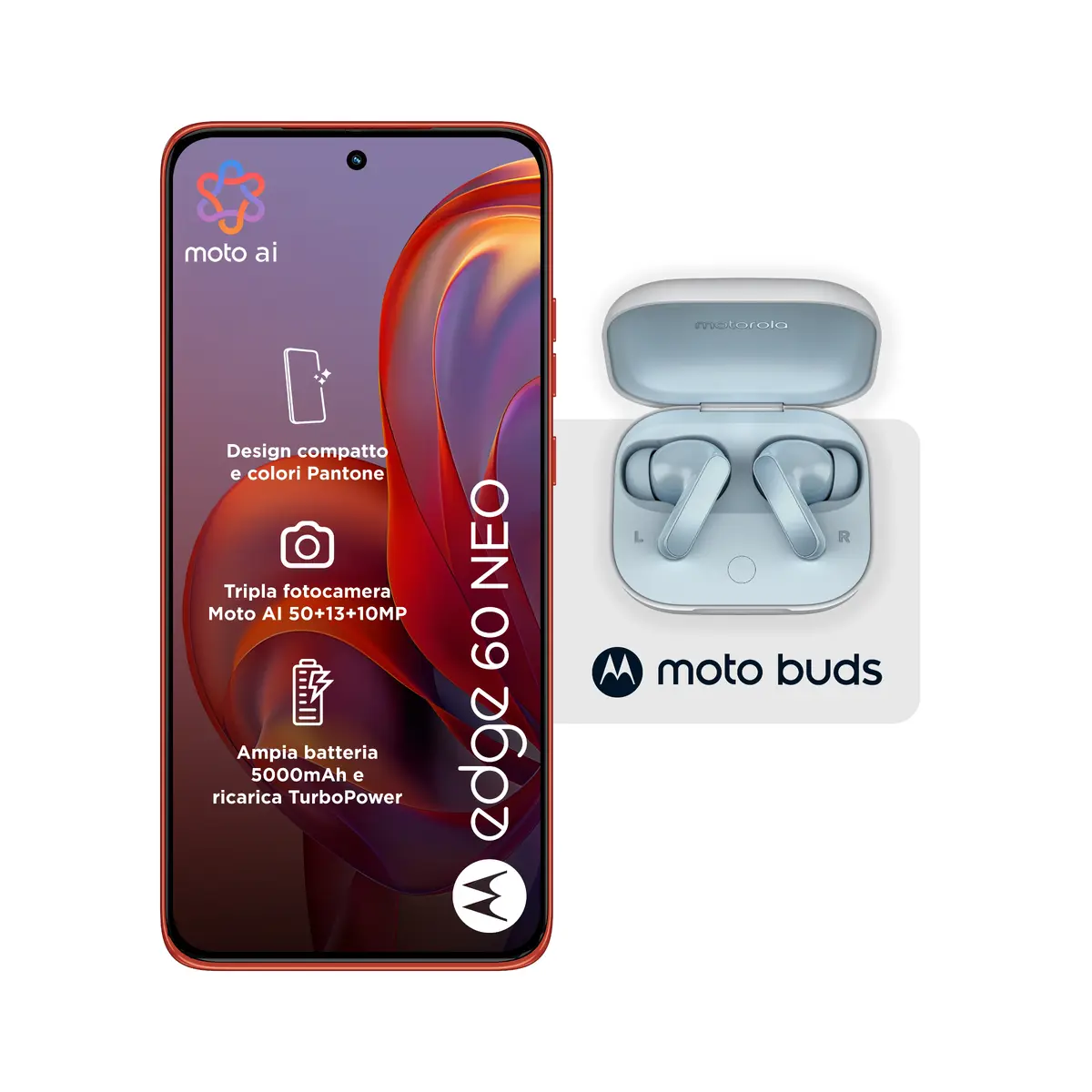Смартфон Motorola Edge 60 Neo с наушниками Moto Buds Photo 7