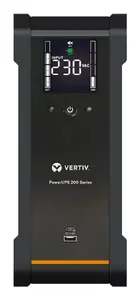 Vertiv PowerUPS 200 Line-Interactive UPS 1000VA/625W 230V Tower with 4 Schuko Outlets