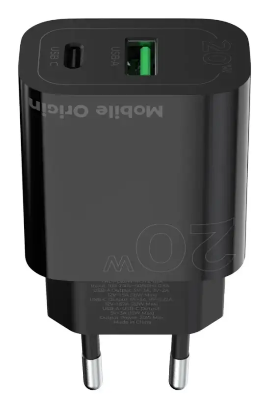 Сетевое зарядное устройство PNY Mobile Origin FRL-PD20W-MO12-BLK Photo 4