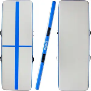 Enero Air Track Gymnastic Mat 300x100x15cm with Electric Pump Blue