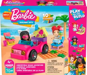 MATTEL MEGA Construx Convertible Beach Adventure Building Set, 70 Pieces, 4+ Years
