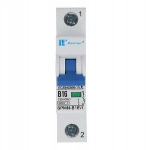Spamel SPMN-B16 Miniature Circuit Breaker, 1P, 16A, B-Curve, 6kA