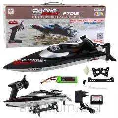 FT012 Remote Controlled RC Speedboat, 2.4GHz, Black, 50km/h