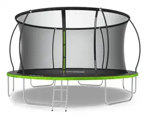 ZIPRO Jump Pro Premium 14FT 435 cm apaļš āra batuts ar drošības tīklu un kāpnēm