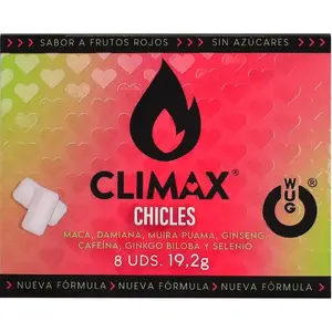 WUG GUM CLIMAX After Drink Hangover Chewing Gum, 8 Units