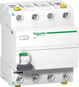 Дифференциальный выключатель Schneider Electric iID, 4 полюса, 40А, 100мА, тип A