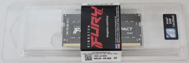 Kingston Fury Impact 16GB DDR4 3200MHz SODIMM operatīvā atmiņa Photo 2