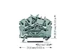 Wago 2002-6301 3-vadu spailes bloks Photo 2