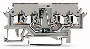 Wago 279-620/281-408 4-Conductor Diode Terminal Block, 1.5mm², Grey