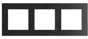Kontakt-Simon 55 Nature 3-gang frame, Inox black