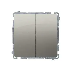 Kontakt-Simon BMP2.01/29 Pushbutton Switch, 10A 250V, Satin Steel