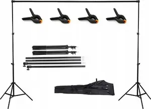 Massa Studio Background Support System 210x152-304cm with 4 Clamps and Carrying Case