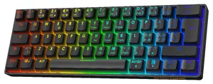 Механическая игровая клавиатура Deltaco Gaming GAM-175, 60%, USB, скандинавская раскладка, черная