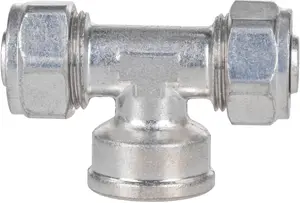 Comap TurboSKIN Brass Tee Fitting 16mm x 1/2 inch Female Thread