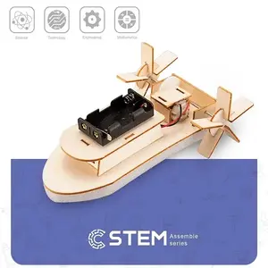 Деревянный конструктор extra digital Колесный пароход STEM обучающая игрушка