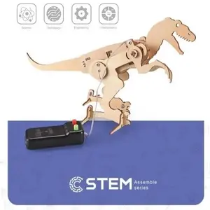 Extra Digital Wooden Assembly Kit Robot T-Rex STEM Educational Toy