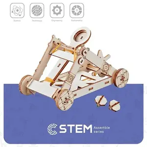 Extra Digital Wooden Assembly Kit Catapult STEM Educational Toy