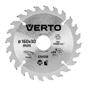 Пильный диск Verto 61H118 160x20 мм 24 зуба