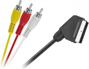 Scart to 3x RCA Cinch Cable 1.5m Black