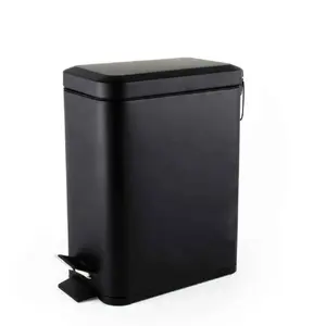 Beldray LA041173BLKPEU7 Slimline Pedal Bin, 5-Litre, Black