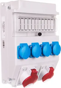 SEZ ROS 11/X-21 Wall-Mounted Distribution Box 1x32A 5P, 1x16A 5P, 4x250V, IP54