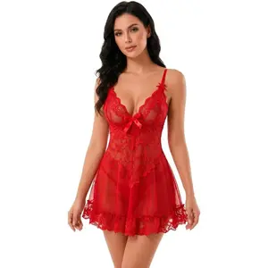 Комплект LIVCO CORSETTI Nuit: футболка и красные трусики 2028, размер S/M