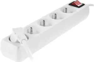 Сетевой фильтр Plastrol PS-570 на 5 розеток с кабелем 1.5 м, белый