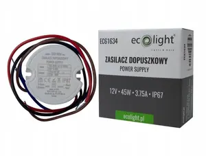 Eco Light LED Power Supply 45W 12V 3.75A IP67 for fi60 Junction Box