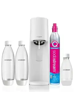 SodaStream Terra Sparkling Water Maker Megapack, White, Quick Connect, 3 Bottles