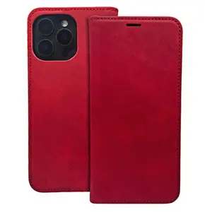 iLike Smart Suede vāciņš Xiaomi Redmi A3 4G viedtālrunim, sarkans