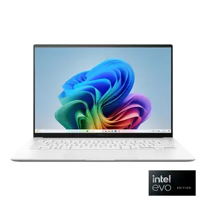 Ноутбук Asus Zenbook S 14 OLED UX5406SA, 14-дюймовый сенсорный экран 2880x1800, Intel Core Ultra 7 258V, 32 ГБ ОЗУ, 512 ГБ SSD, Windows 11 Pro, белый