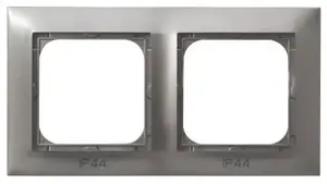 Ospel RH-2Y/23 Double Frame for Impresja IP44 Switches, Titanium