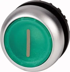 Eaton M22-DLH-G-X1 Illuminated Pushbutton Actuator, Green, Momentary, I-Marking