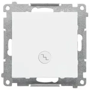 Kontakt-Simon 55 TW6L.01/111 Staircase Switch with LED Backlight, 10 AX, 250V, Quick Connect, Matte White