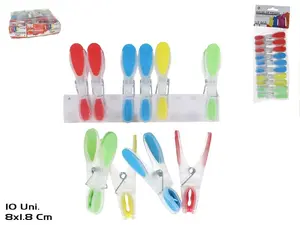 Gerimport Silicone Clothes Pegs, 10 Pieces