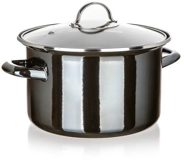 BANQUET Metallic Black emaljas katls ar
