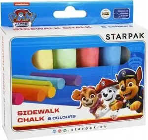 STARPAK Sidewalk Chalk, 6 Colors, Set of 12