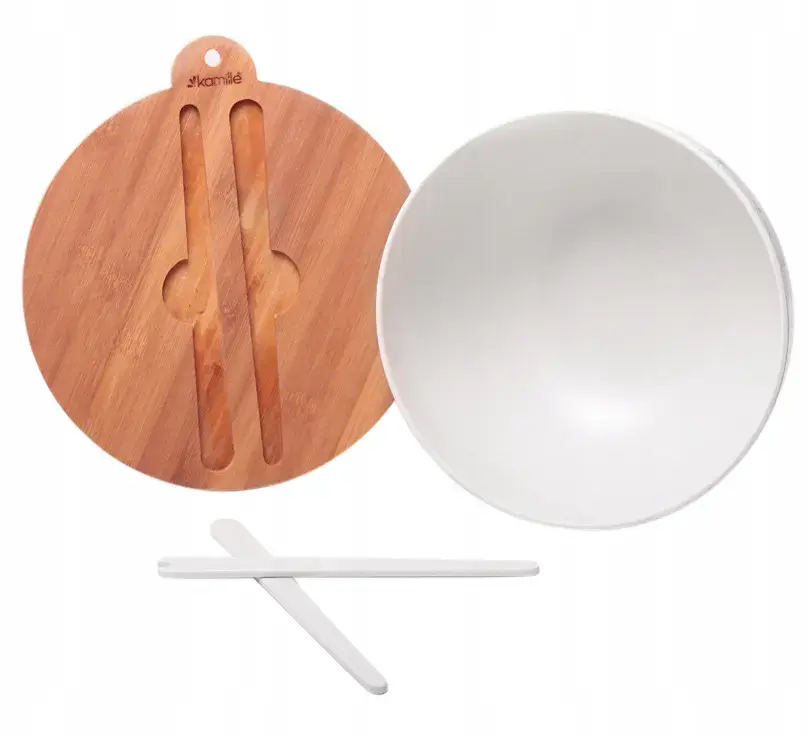 Kamille 4384 Mixing Bowl with Bamboo Lid Photo 2