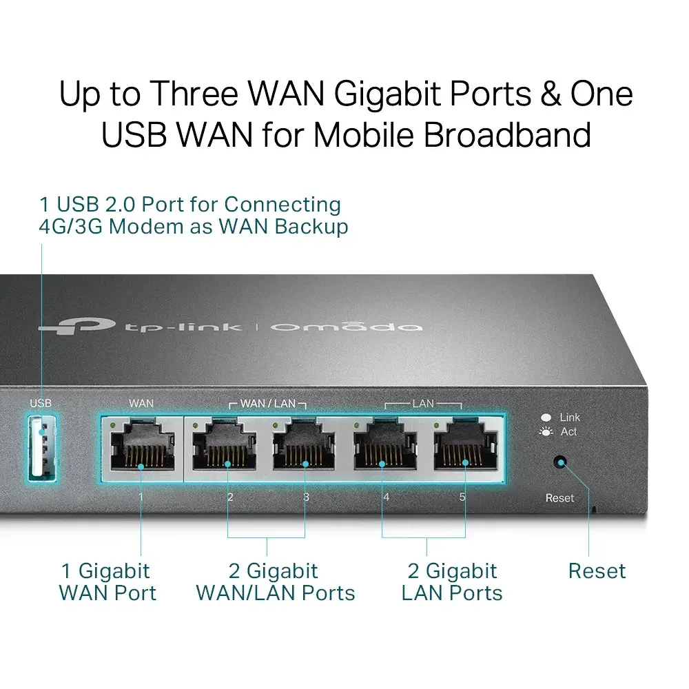 TP-Link ER605 Omada gigabitu VPN maršrutētājs Photo 6