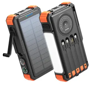 Extralink Power Bank 20000mAh 20W with Solar Charging, Dynamo, Wireless Induction, Lamp and Flashlight