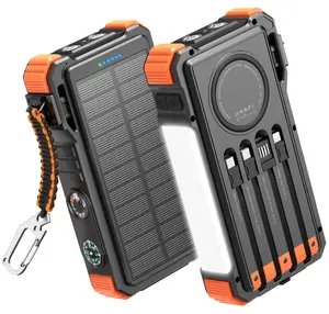 Extralink Solar Power Bank 20000mAh 45W with Wireless Charging, LED Lamp and Flashlight