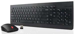 Lenovo Essential Wireless Keyboard and Mouse Combo, Full-size, QWERTY US English, Black