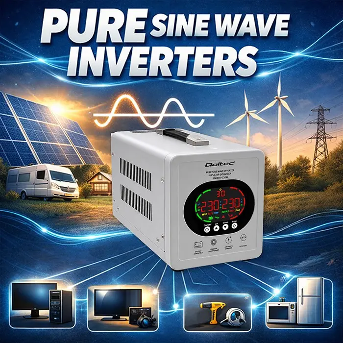 Qoltec Pure Sine Wave UPS 1000VA/720W | 50451 Photo 5
