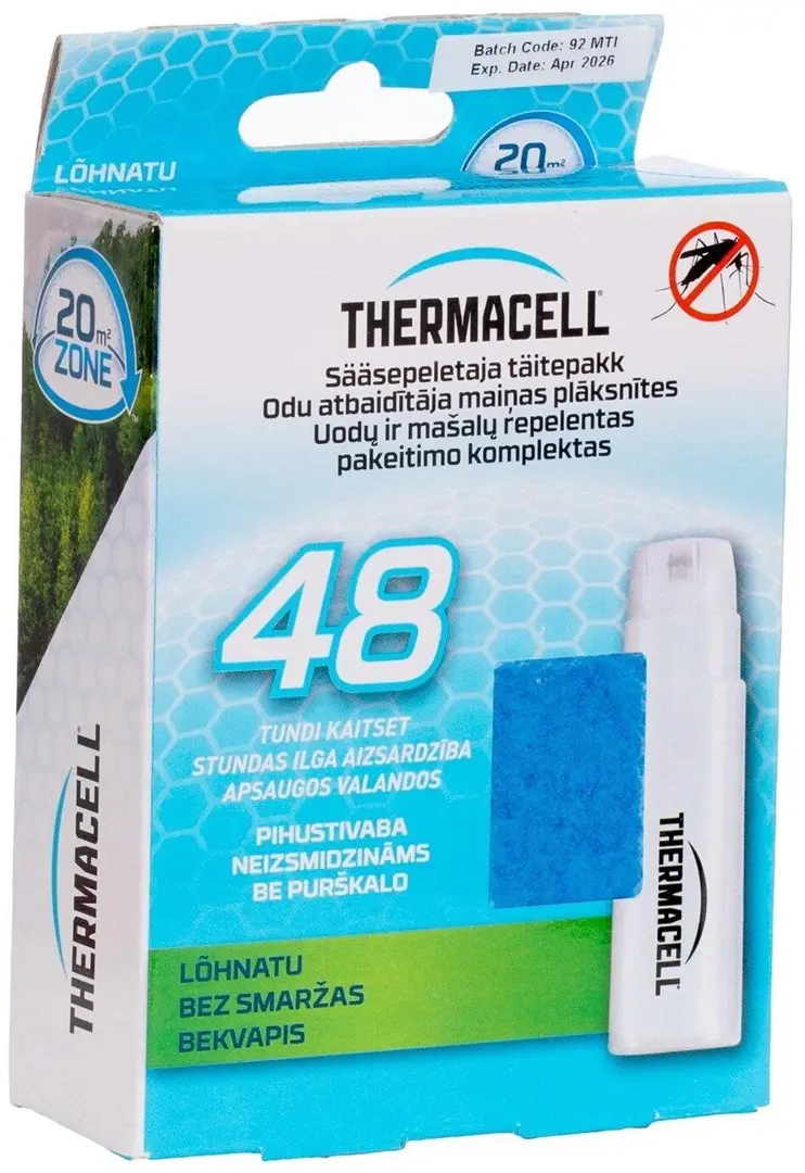 Thermacell odu atbaidīšanas līdzekļa uzpilde 48