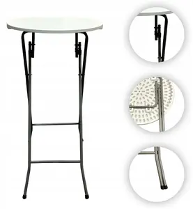 Nuforma Folding Cocktail Bar Table 110x60 cm White