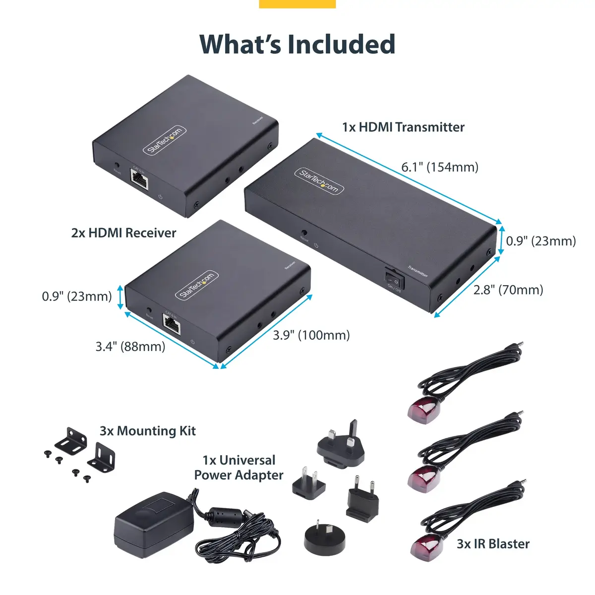 StarTech 4K7012IC-EXTEND-HDMI 2-портовый удлинитель HDMI Photo 6