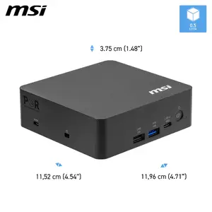 MSI Cubi NUC AI+ 3MG Mini PC, Intel Core Ultra 9 386H, 32GB DDR5, 1TB SSD, Windows 11 Pro