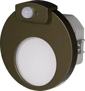Zamel Muna PT LED kāpņu gaismeklis 14V DC ar regulējamu kustības sensoru silti balts