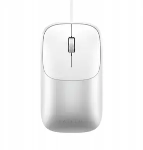 Проводная оптическая мышь Satechi Slim LX с разъемами USB-A и USB-C, серебристая